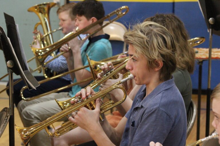 school band playing